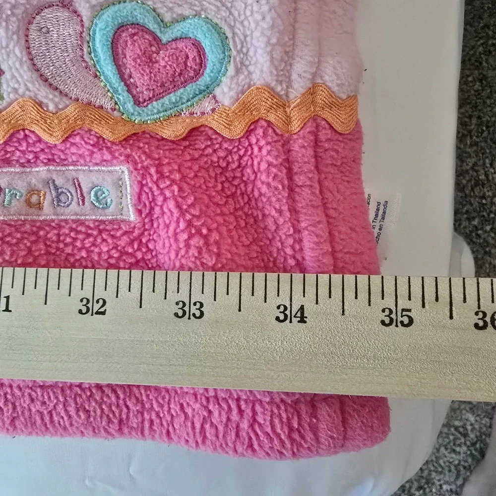 Child of Mine by Carters Fleece Baby Blanket Girl OS Pink Flower Snail Adorable